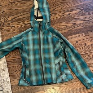 The North Face Teal Plaid Women's Jacket